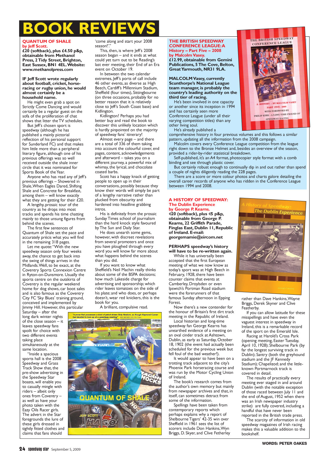 Speedway Star Book Review, 5th September 2009